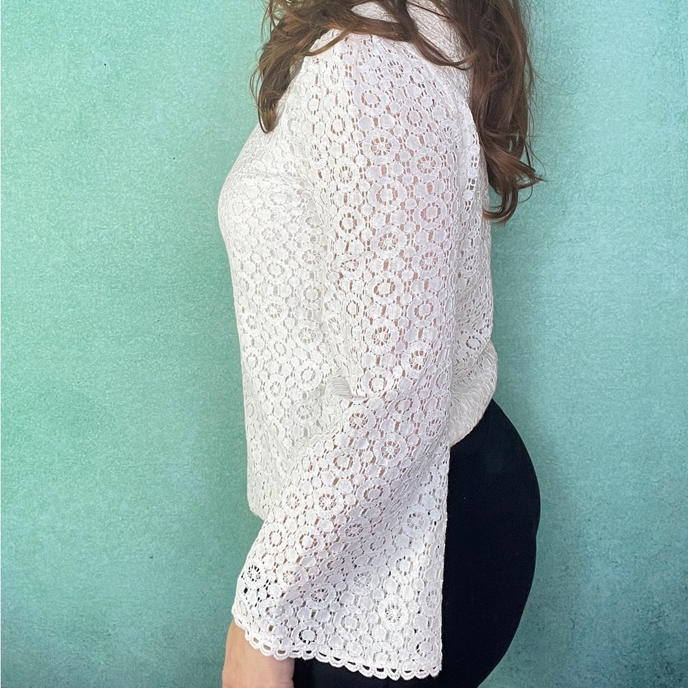 White Lace Banana Republic Blouse